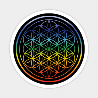 Flower of Life Chakra Colours Magnet